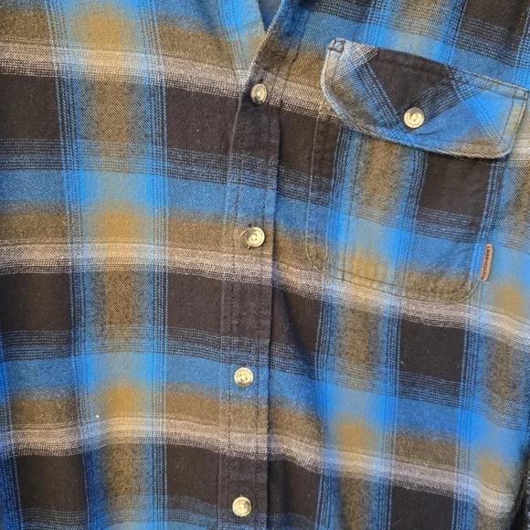 Ledendary Whitetails Mens Blue Flannel Shirt - Picture 2 of 9